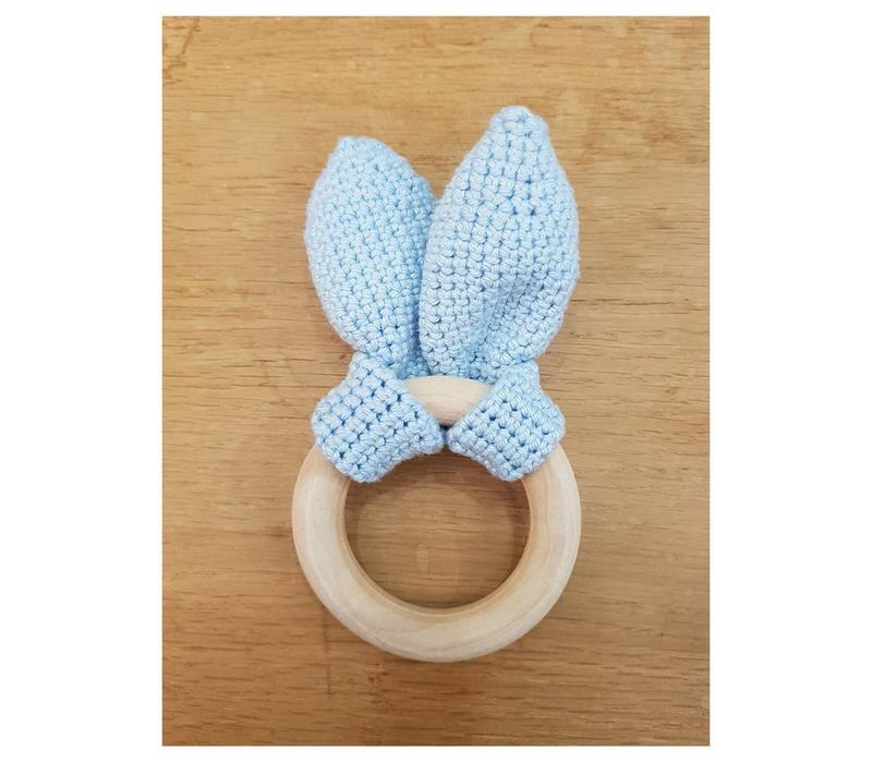 MiniM Teether Bunny Ears Light Blue