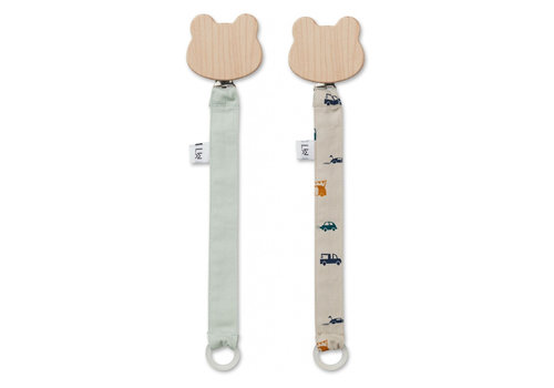 Liewood Liewood Pacifier Clip Cars 2-Pack