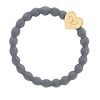 By Eloise By Eloise Hair Tie / Bracelet Gold Heart Storm Grey