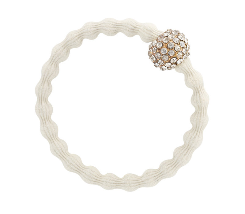 By Eloise Haarelastiek / Armband Snow Ball Ivory