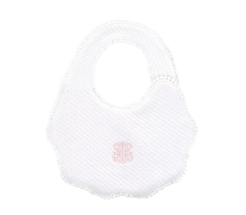 Theophile & Patachou Bib Padded Lace White - Pink