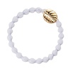 By Eloise By Eloise Haarelastiek / Armband Gold Palm Leaf White