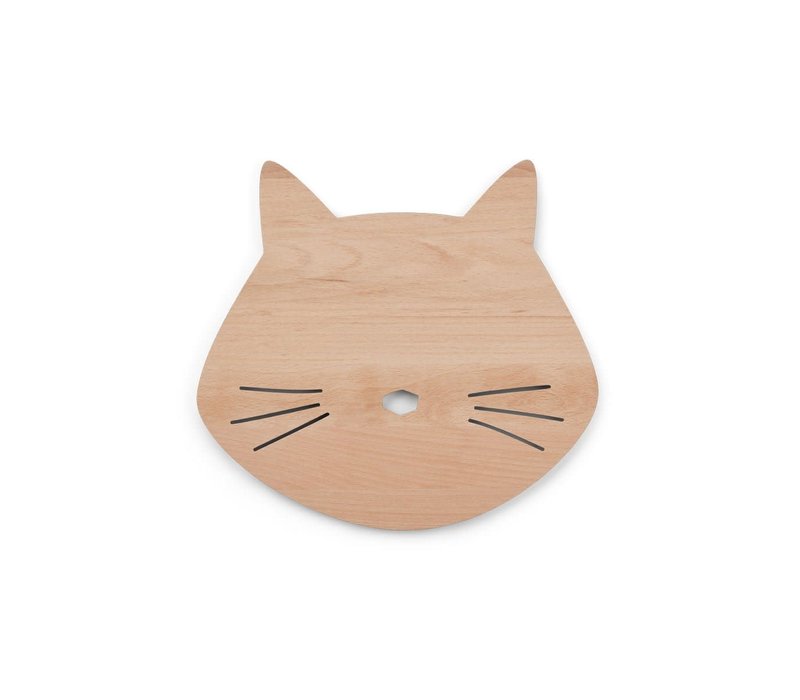 Liewood Troy Wooden Lamp Cat Natural