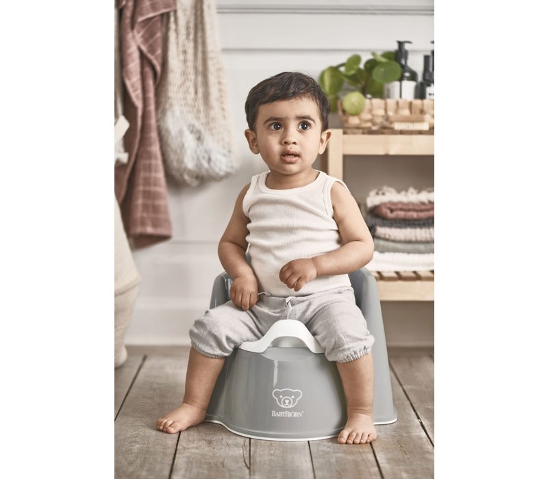 Babybjorn Potje Zetel Grijs/Wit