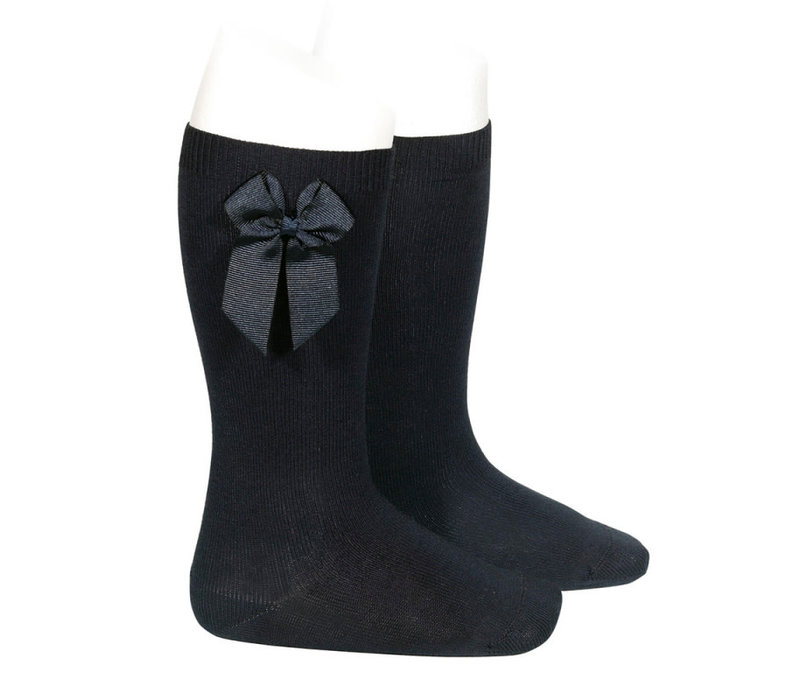 Condor Knee Socks With Bow Black