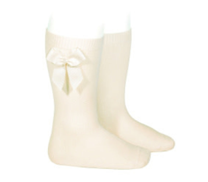 Condor Knee Socks With Bow Offwhite