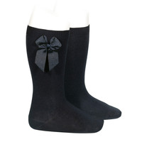 Condor Knee Socks With Bow Black