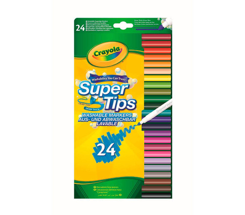 Crayola 24 Viltstiften Met Superpunt