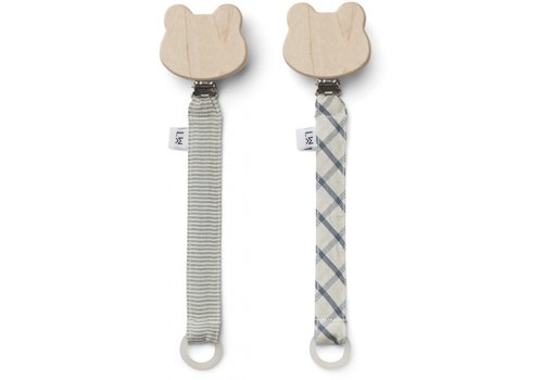 Liewood Liewood  Sia pacifier strap 2 pack Blue mix