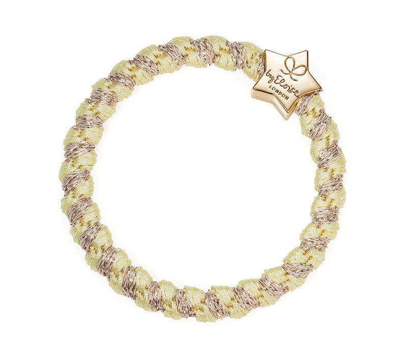 By Eloise Haarelastiek / Armband Woven Gold Star Lemonade