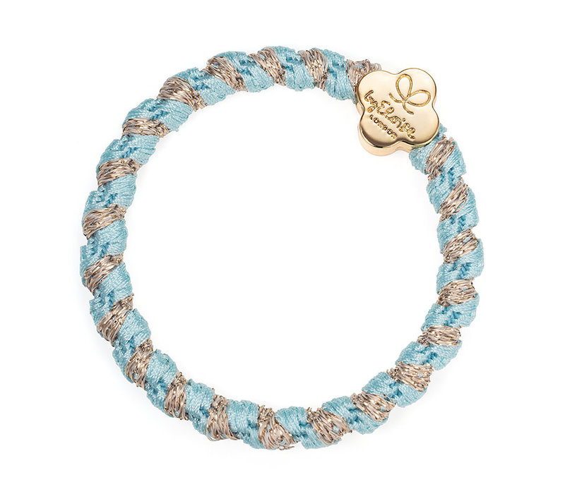 By Eloise Haarelastiek / Armband Woven Gold Quatrefoil Peppermint