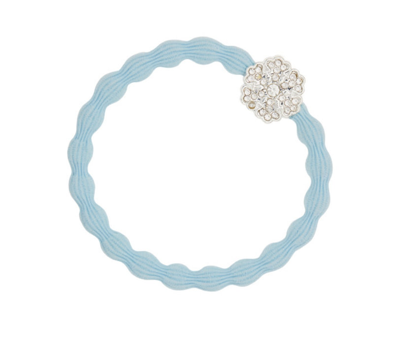 By Eloise Haarelastiek / Armband Bling Snowflake Sky Blue