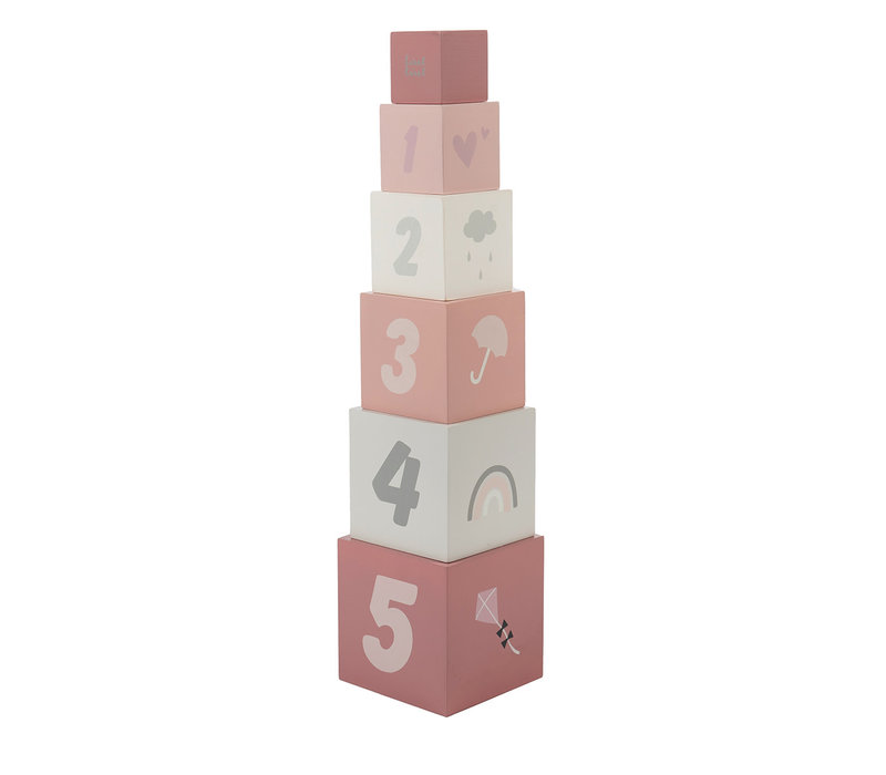 Copy of Label-Label - Stacking blocks numbers - Bleu