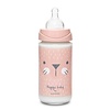 Suavinex Suavinex - HYGGE - Fles - Glas - Silic. - 3 Pos. - 240ml - Pink Whiskers