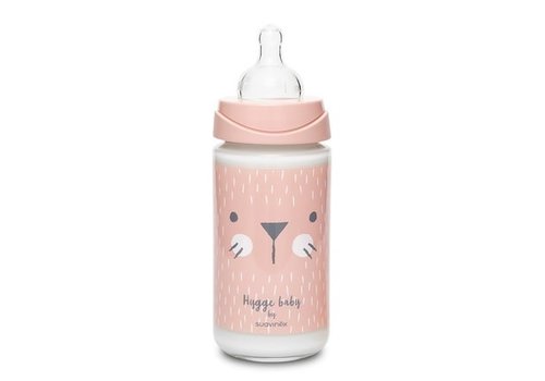 Suavinex Copy of Suavinex - HYGGE - Fles - Glas - Silic. - 3 Pos. - 240ml - Gray Whiskers