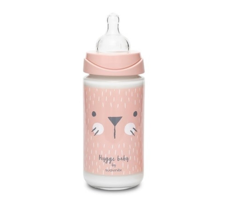 Copy of Suavinex - HYGGE - Fles - Glas - Silic. - 3 Pos. - 240ml - Gray Whiskers