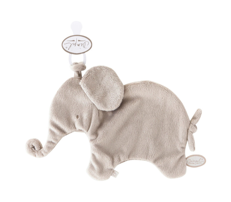 Dimpel Cuddle Cloth Pacifier Elephant Tuttie Grey Beige