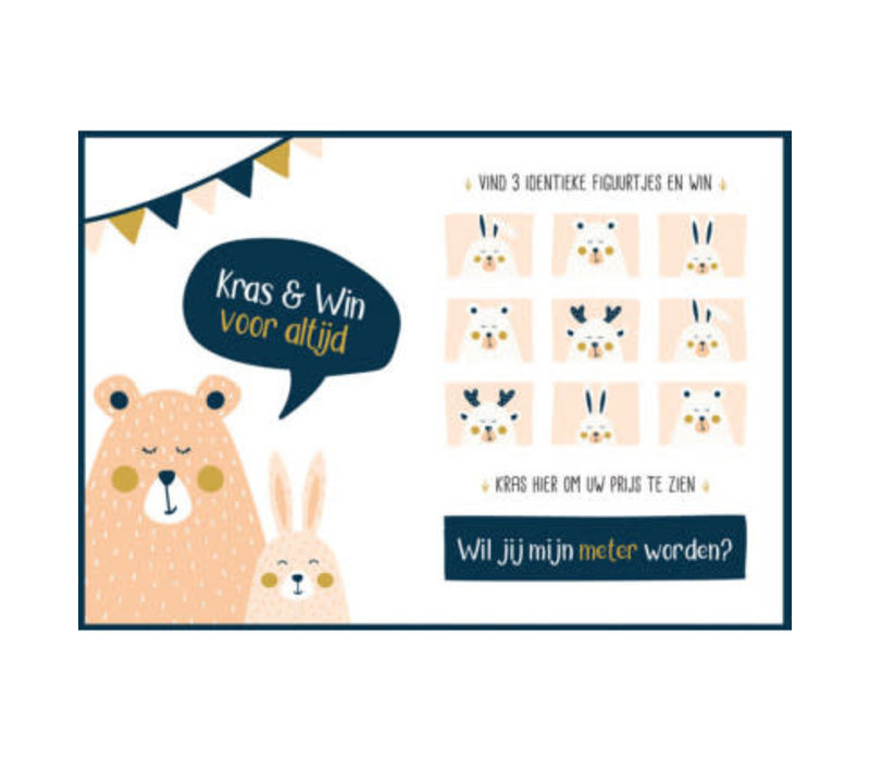 Minimou Scratchcard - Wil Jij Mijn Meter Worden?  - Golden Bear