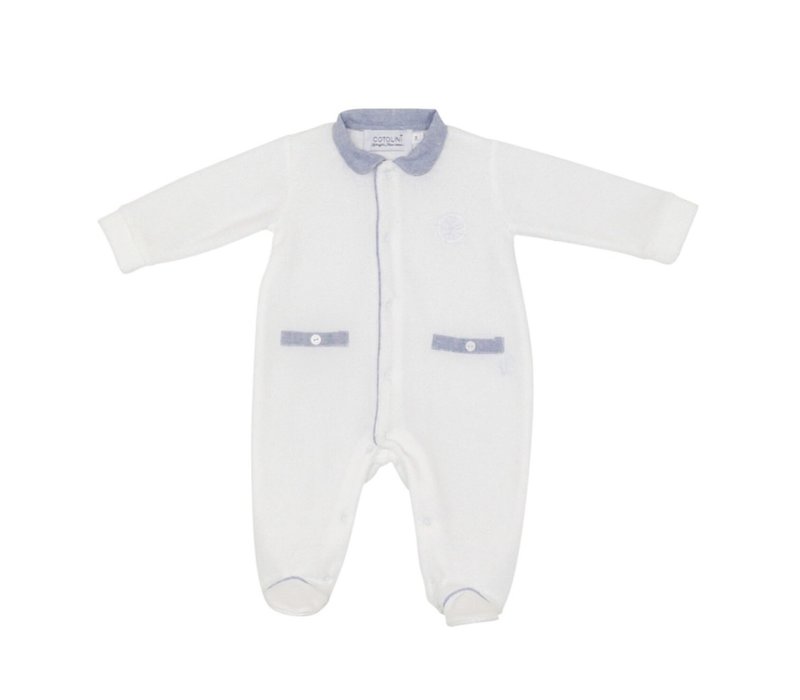 Cotolini Dors-Bien Bébé/Babygrow Bb Marcus  Blanc + Bleu