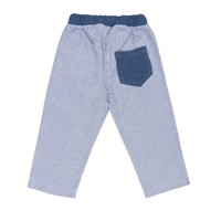 Cotolini Pyjama Long Garçon Polo Marcel  W Rayure Marine + Jeans