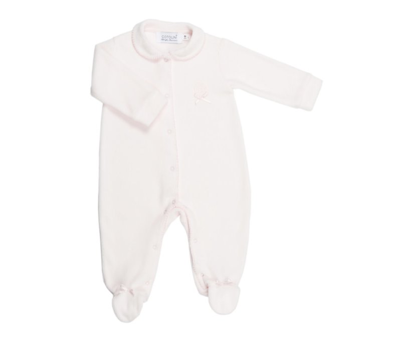 Cotolini Dors-Bien Bébé/Babygrow Bb Alice Velours Rose