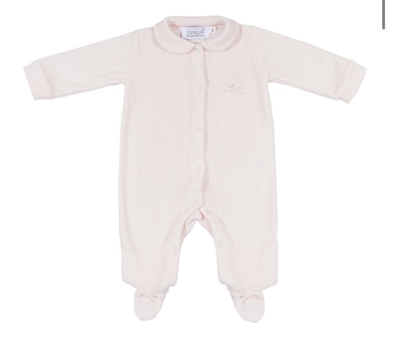 Cotolini Dors-Bien Bébé/Babygrow Bb Alice Velours Rose