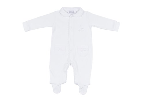 Cotolini Cotolini Dors-Bien Bébé/Babygrow Bb Eléonore Blanc + Dentelle Maille