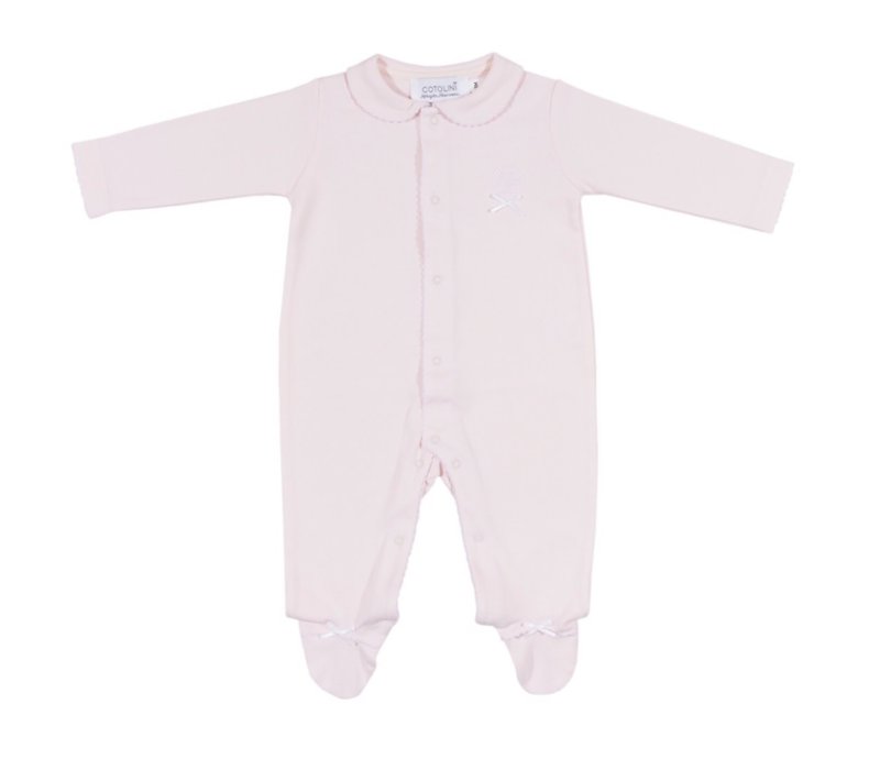 Cotolini Dors-Bien Bébé/Babygrow Bb Alix Rose Pois Blancs