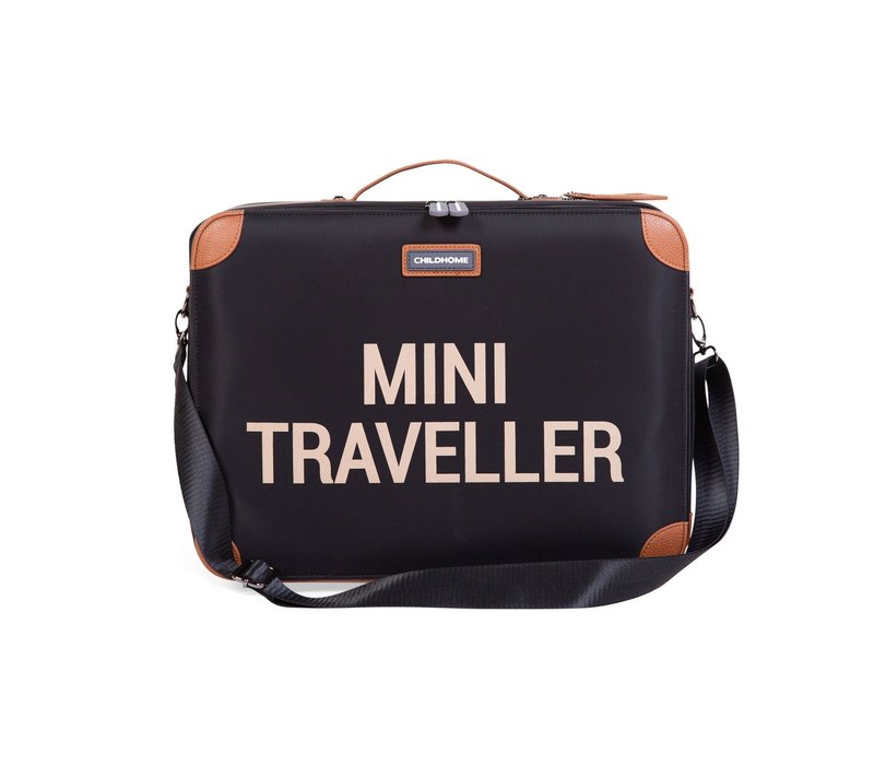 Childhome Mini Traveller Valiesje Zwart/Goud