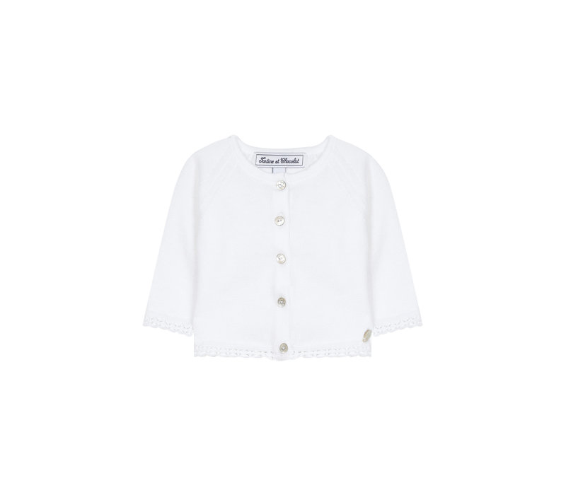 Tartine & Chocolat Cardigan Blanc TS18021-01