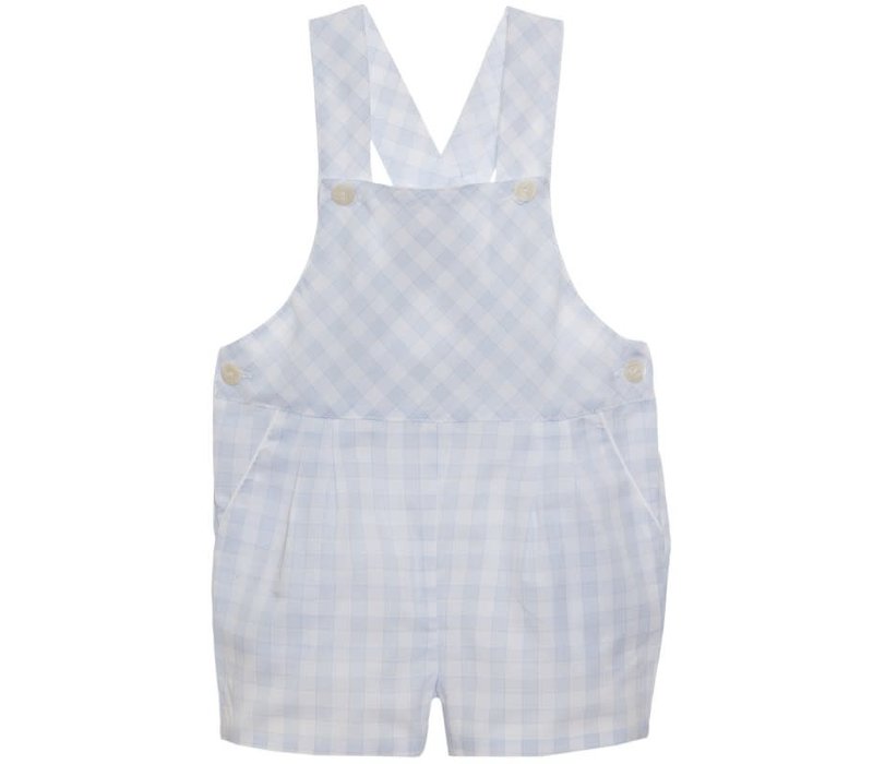 Patachou Baby Boy Romper - Woven Blue Vichy