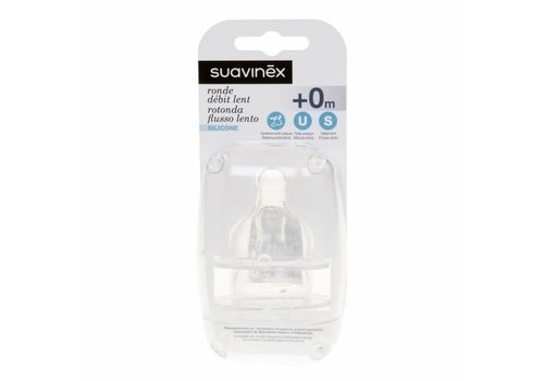 Suavinex Suavinex Teat Silicone Round +0M Slow Flow 2 Pieces