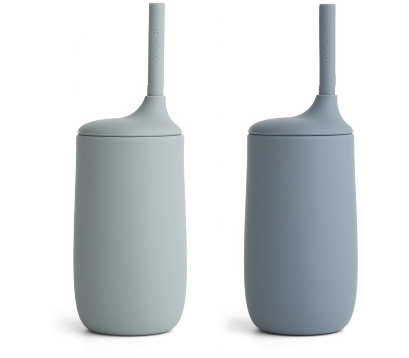 Copy of Liewood Gene Silicone Cup - 2 Pack Cat Dumbo Grey