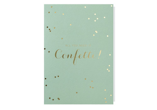 Papette CONFETTI | Wenskaart met envelop | All you need is confetti