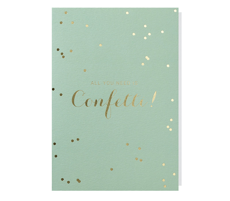 CONFETTI | Wenskaart met envelop | All you need is confetti