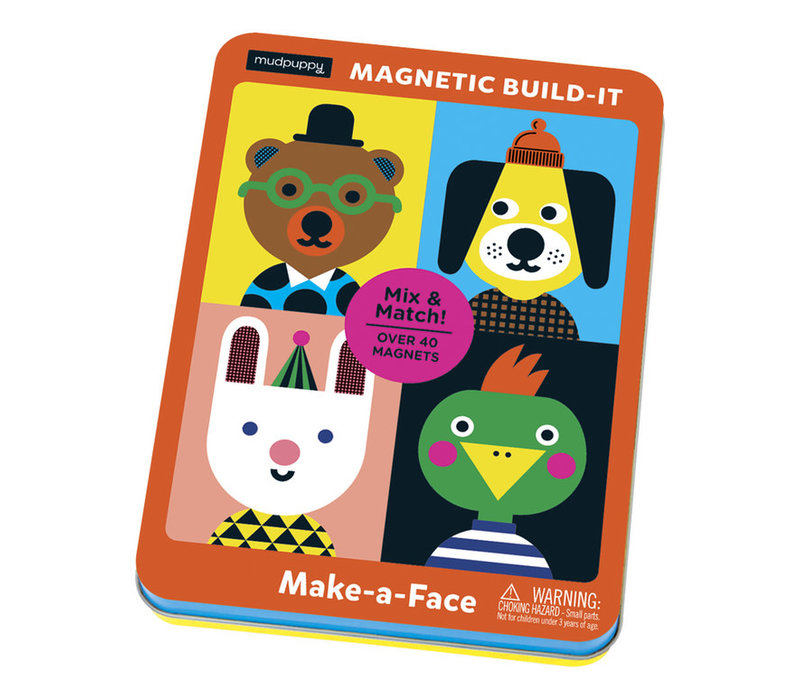 Mudpuppy Magnetic Tins/Make A Face