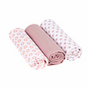 Lassig Lässig Swaddle & Burp Blanket L Little Chums Stars Light Pink 85x85Cm