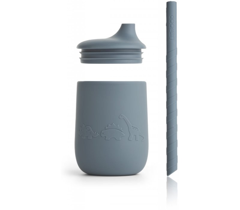 Liewood Ellis Sippy Cup Dino Whale Blue