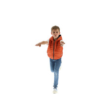 Herno Boys Woven Vest Paprika