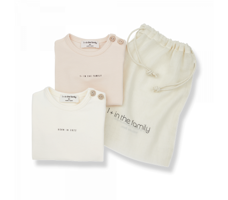 1+ In The Family Sasha 2 T-Shirt Set Blush 22s-005