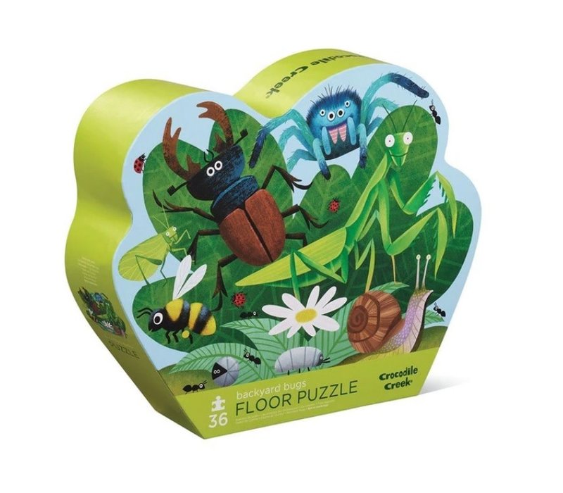 Crocodile Creek 36 pc Shaped Puzzle/Backyard Bugs