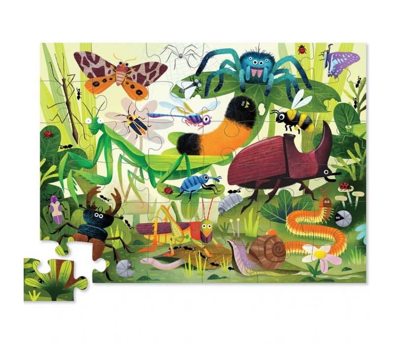 Crocodile Creek 36 pc Shaped Puzzle/Backyard Bugs