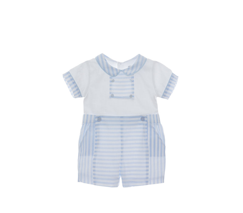 Patachou Blue Stripes Romper PAP/MC3433056