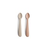 Mushie Copy of Mushie Silicone Baby Spoon Cambridge Blue - Shifting Sand