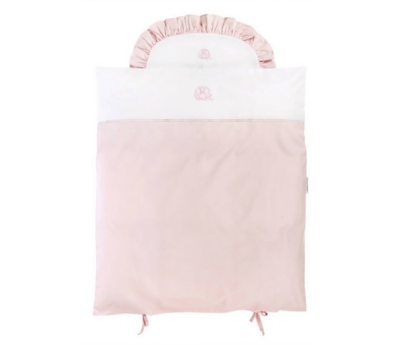 Theophile & Patachou Donsovertrek Wieg 80x80Cm + Sloop Cotton Pink