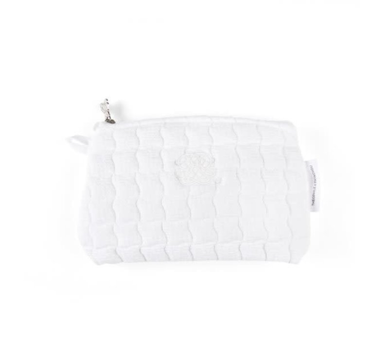 Théophile & Patachou Platte Toilettas Gewatteerd Cotton White