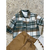 Please Camicia M/L Scozzese Con Tsk Dav. Verde