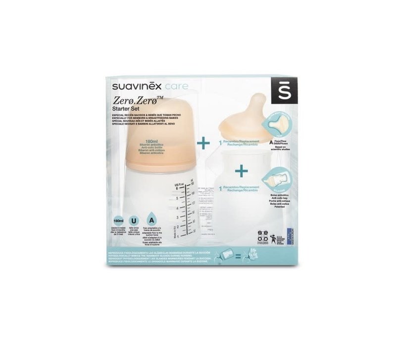 SX - Zero.Zero - Pack Breastfeeding Bottle - 180ML A Flow