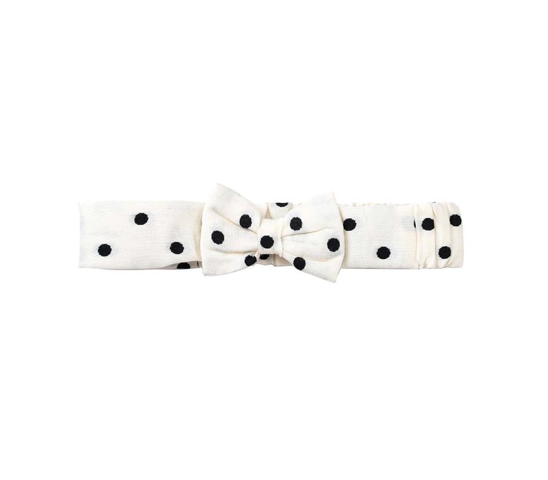 Natini Headband Dots Off White - Black