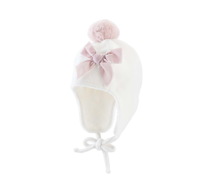 Natini Hat Bow White-Pink